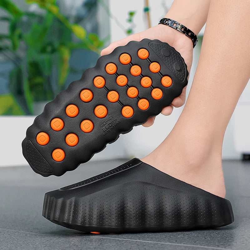 Men's Slippers Non-Slip Slides Fashion Massage Slippers Comfortable Women Slides Summer Sandals Outdoor Indoor Shoes Big Size