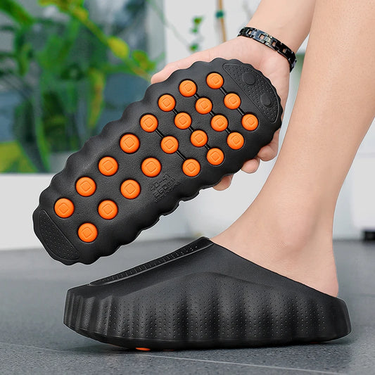 Men's Slippers Non-Slip Slides Fashion Massage Slippers Comfortable Women Slides Summer Sandals Outdoor Indoor Shoes Big Size