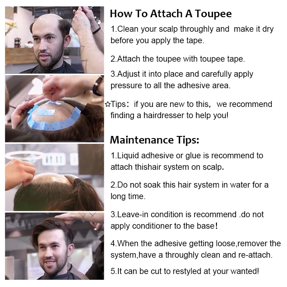 Male Human Hair Wig Mono NPU Indian Human Hair Prosthesis Durable Men Toupee Hair System Hairpiece Natural Brown Human Hairline