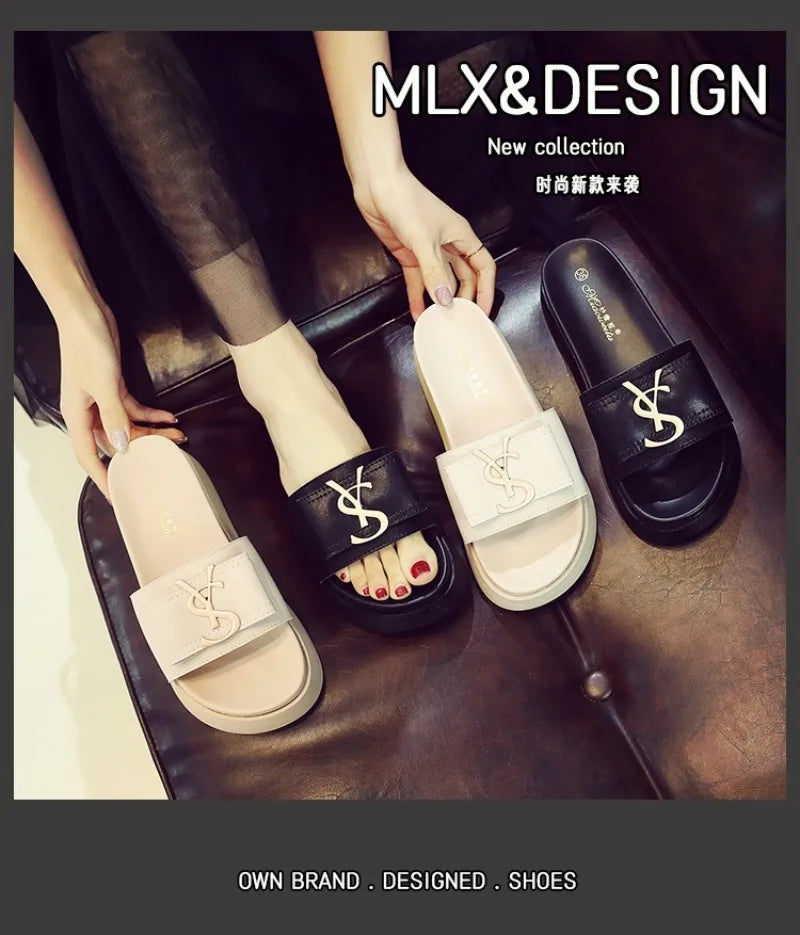 2025 Best-selling NEW Slippers Summer Shoes Women Platform Design Slides Fashion Letters Ladies Shoes Casual Slippers Salsnda