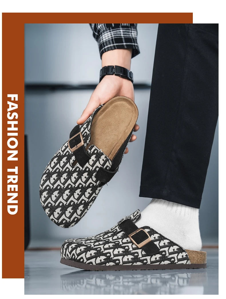 Comfortable Slip-On Slippers Spring 2026 Trendy Streetwear Mules Convenient Easy-To-Wear Breathable Flat Heel Design Sandals