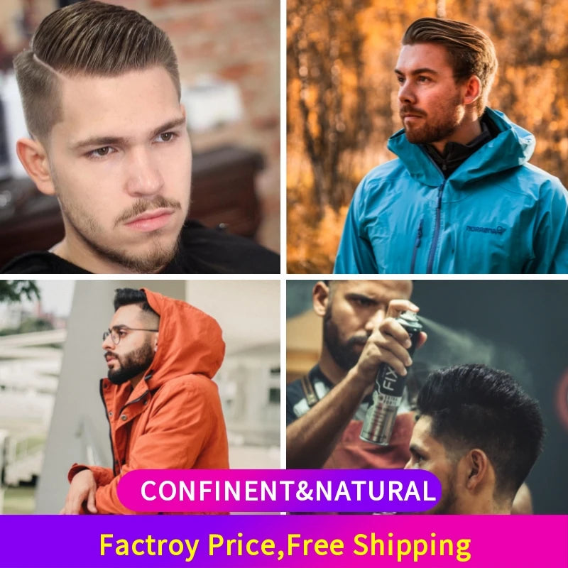 Human Hair System For Men Toupee Fine Mono Male Wig 130% Density Durable Hair Prosthesis Toupee Men 6" Hair Replacement Men Wig