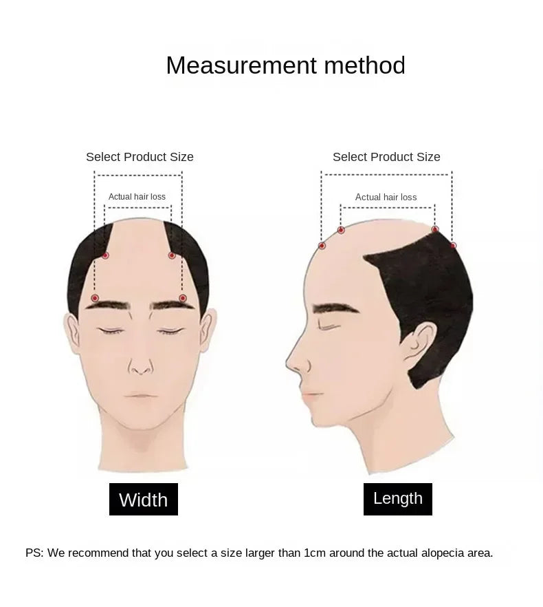 Human Hair 16x18CM 18X20CM Men Toupee With Clip Silk Top Breathable And Natural Male Hairpiece To Wear Quickly Increase Hair