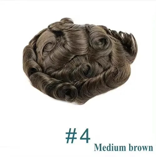Man Prosthesis 100%Human Hair thin skin 0.1mm Injection Pu base Men Toupee 1b40 1b50 1b65 1b80 black Grey Male Hair old Men' wig