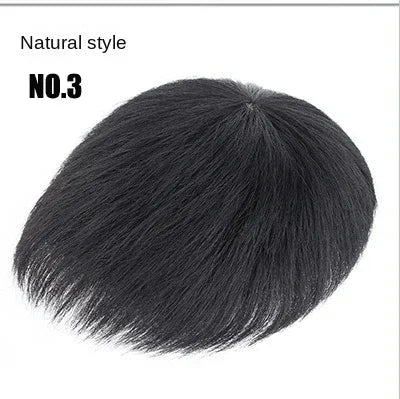Human Hair 16x18CM 18X20CM Men Toupee With Clip Silk Top Breathable And Natural Male Hairpiece To Wear Quickly Increase Hair