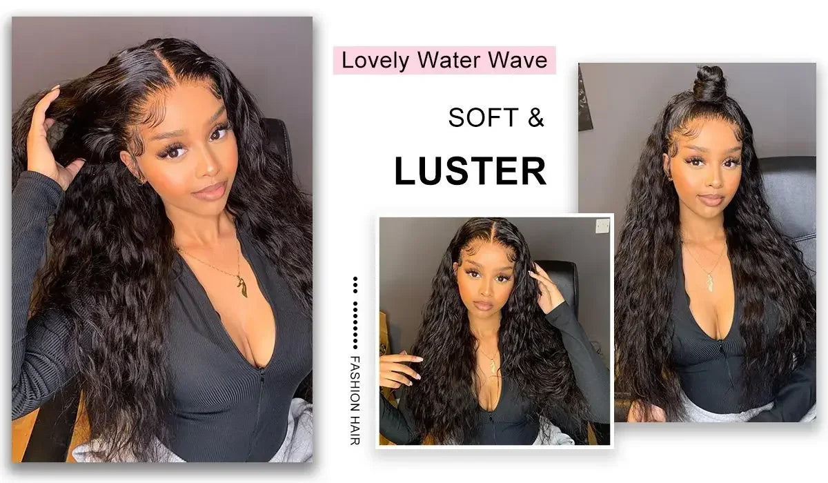 Malaysian Human Hair Water Wave Bundles With Lace Closure Virgin Human Hair Weave With 4x4 HD Transparent Lace Closure