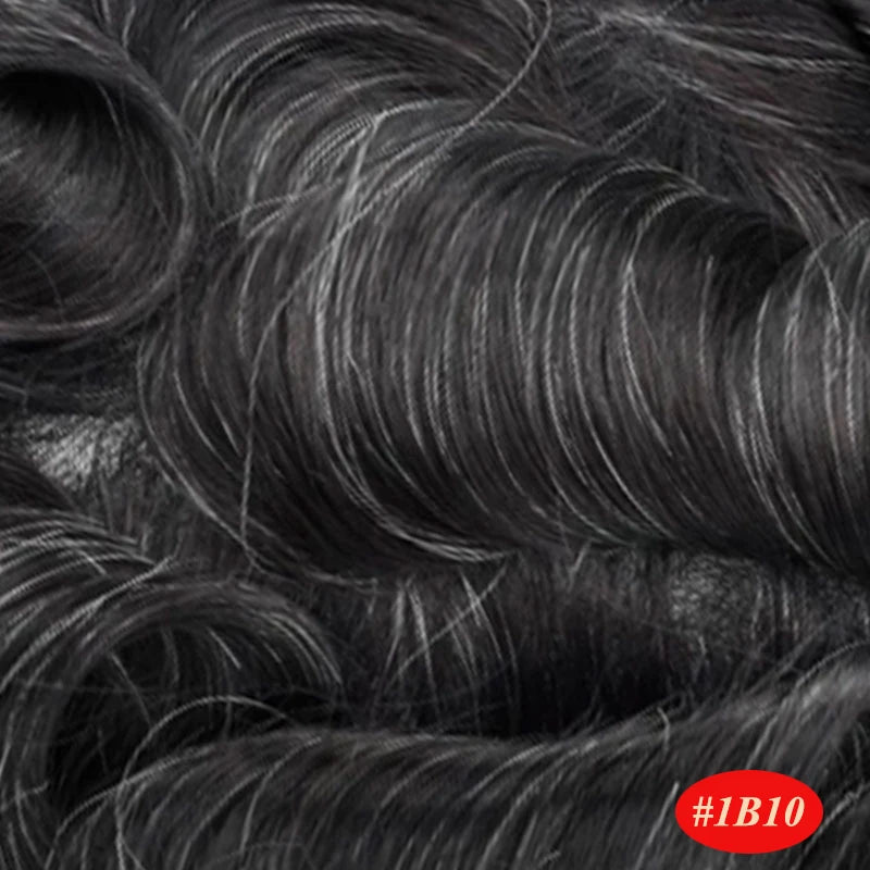 Male Human Hair Wig Mono NPU Indian Human Hair Prosthesis Durable Men Toupee Hair System Hairpiece Natural Brown Human Hairline