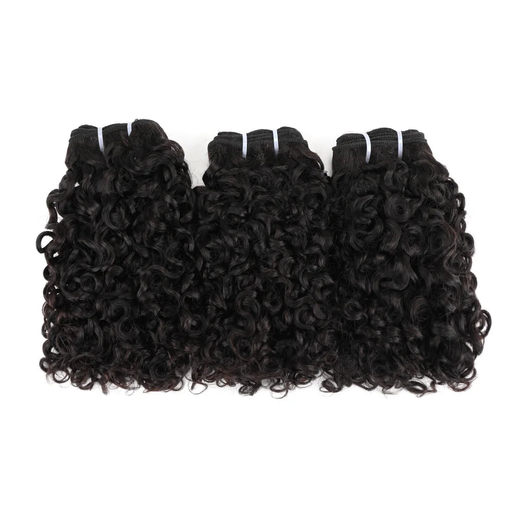 Malaysia 12A Curly Human Hair Bundles Deep Curly Hair Bundles Brazilian Raw Hair  10-20 Inch  Loose Deep Wave Bundles