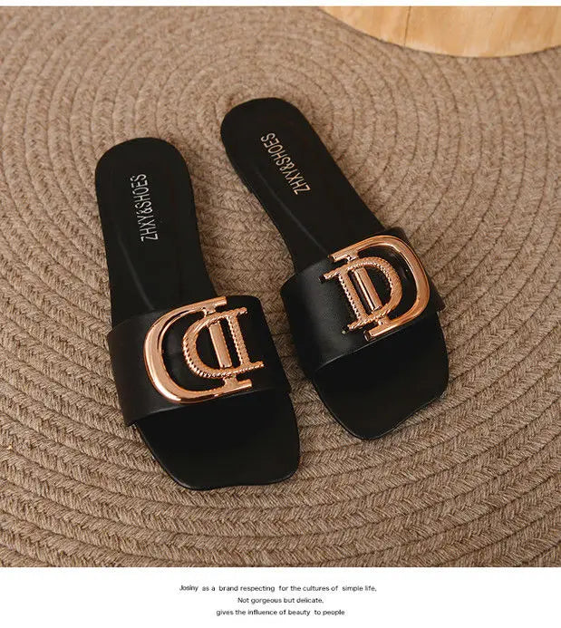 Slipper for Women 2023 Summer New Beach Shoes Slippers  Women Flat Non-slip Sandales Femmes été  Slides Women