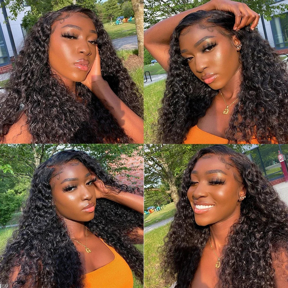 Malaysian Human Hair Water Wave Bundles With Lace Closure Virgin Human Hair Weave With 4x4 HD Transparent Lace Closure