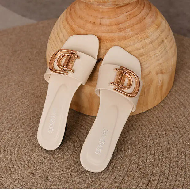 Slipper for Women 2023 Summer New Beach Shoes Slippers  Women Flat Non-slip Sandales Femmes été  Slides Women