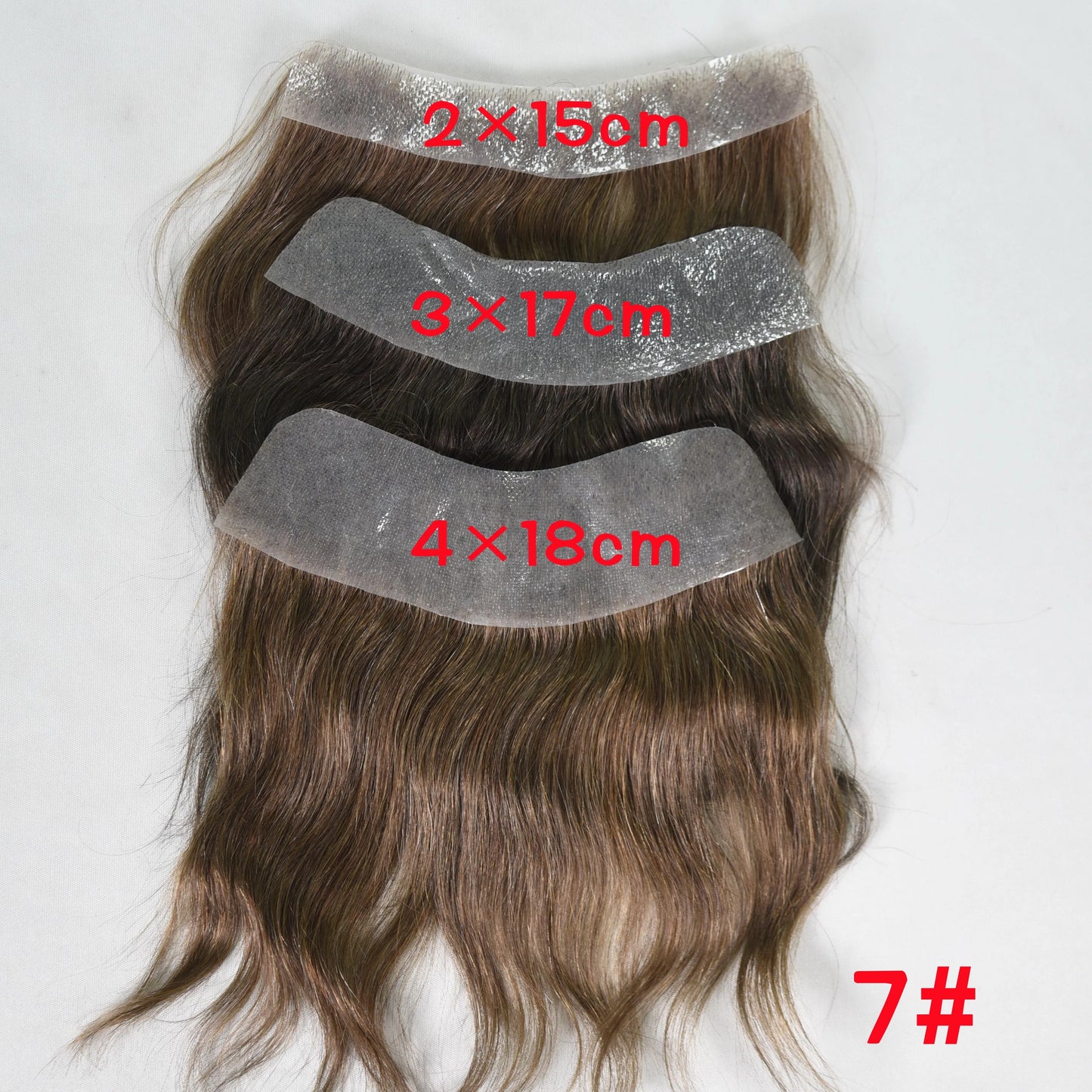 Men's forehead hairline wig; high density human hair skin PU men's frontal hairpiece V ring frontal hair top