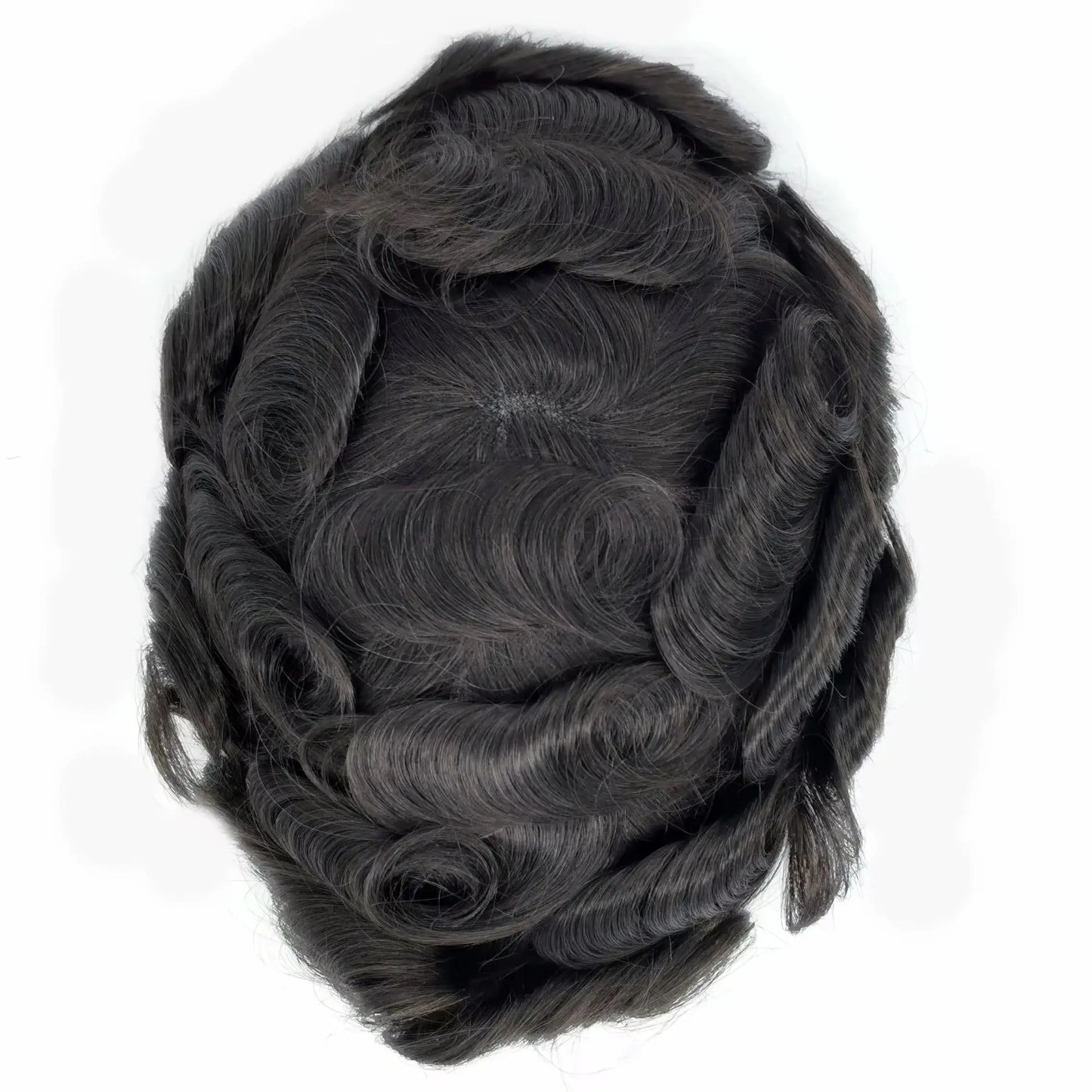 Man Prosthesis 100%Human Hair thin skin 0.1mm Injection Pu base Men Toupee 1b40 1b50 1b65 1b80 black Grey Male Hair old Men' wig