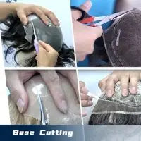 100% Human Hair Toupee With PU Base Hairline For Men Hybrid System Most Realistic Look & Strong Hold For Active Men