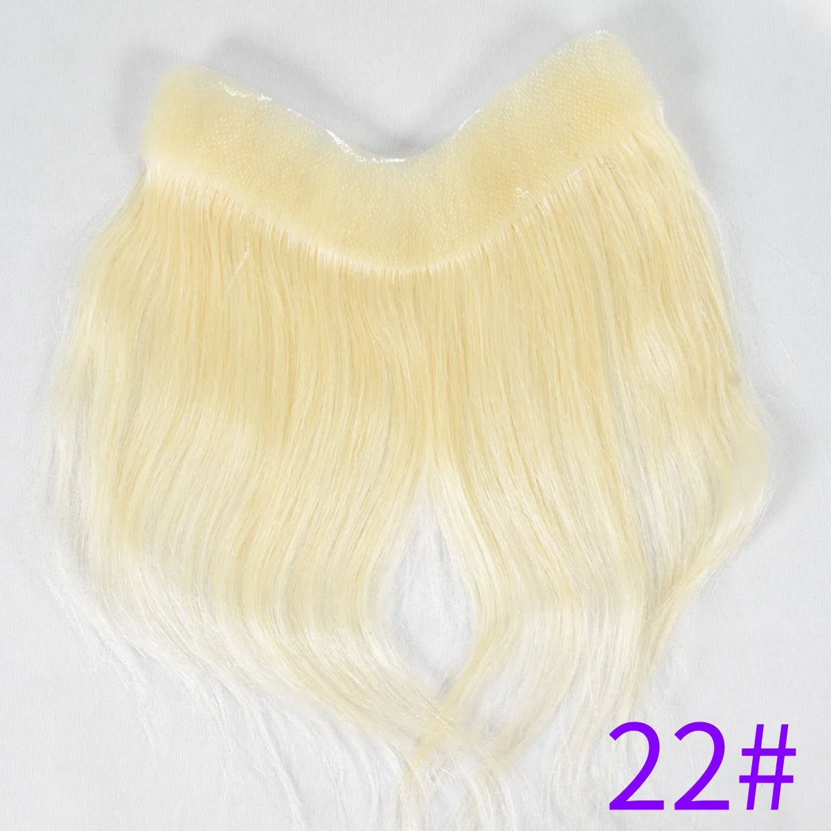 Men's forehead hairline wig; high density human hair skin PU men's frontal hairpiece V ring frontal hair top