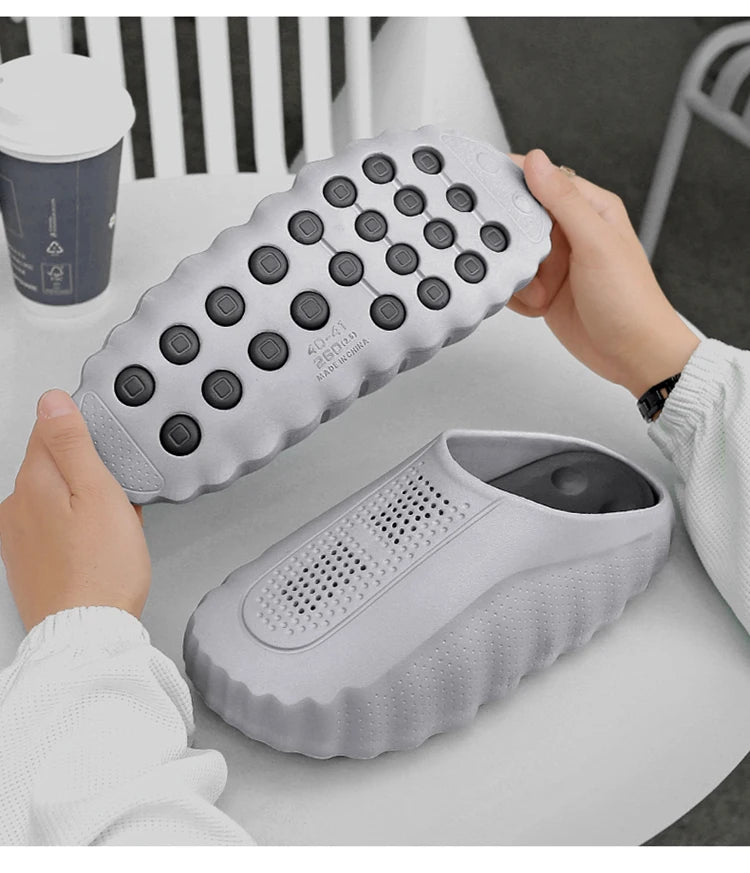 Men's Slippers Non-Slip Slides Fashion Massage Slippers Comfortable Women Slides Summer Sandals Outdoor Indoor Shoes Big Size